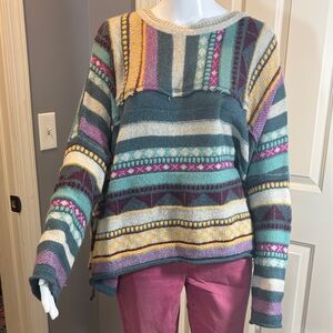 Easel Multicolor Striped Women's Sweater